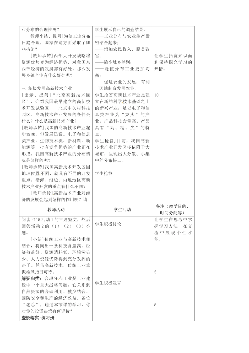吉林省四平市第十七中学八年级地理上册 4.3.2 工业教案 新人教版_第3页