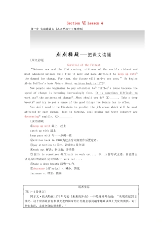 高中英语 Unit 14 Careers Section Ⅵ Lesson 4教案（含解析）北师大版必修5-北师大版高二必修5英语教案