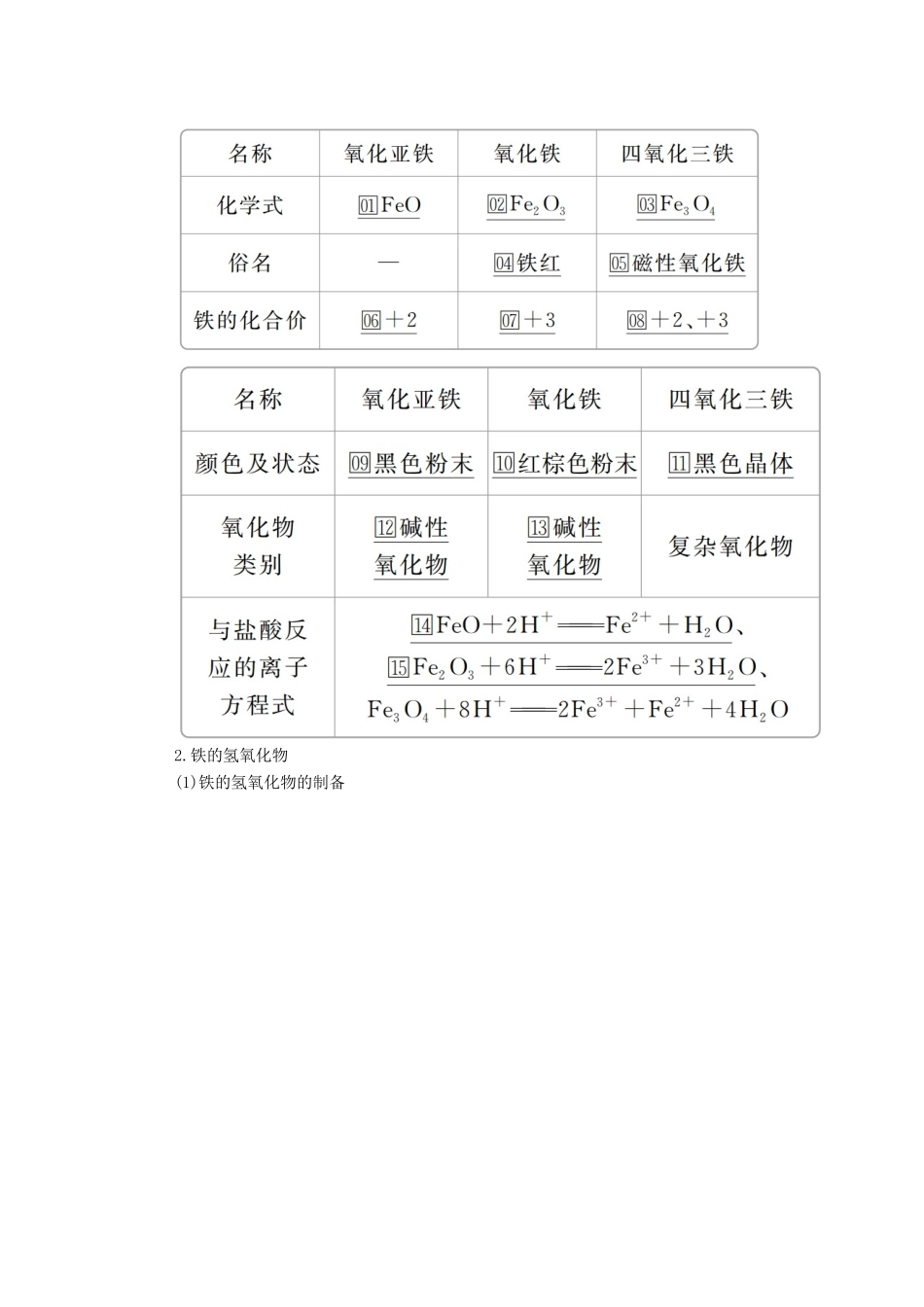 高中化学 第三章 第一节 铁及其化合物教案 新人教版必修第一册-新人教版高一第一册化学教案_第2页