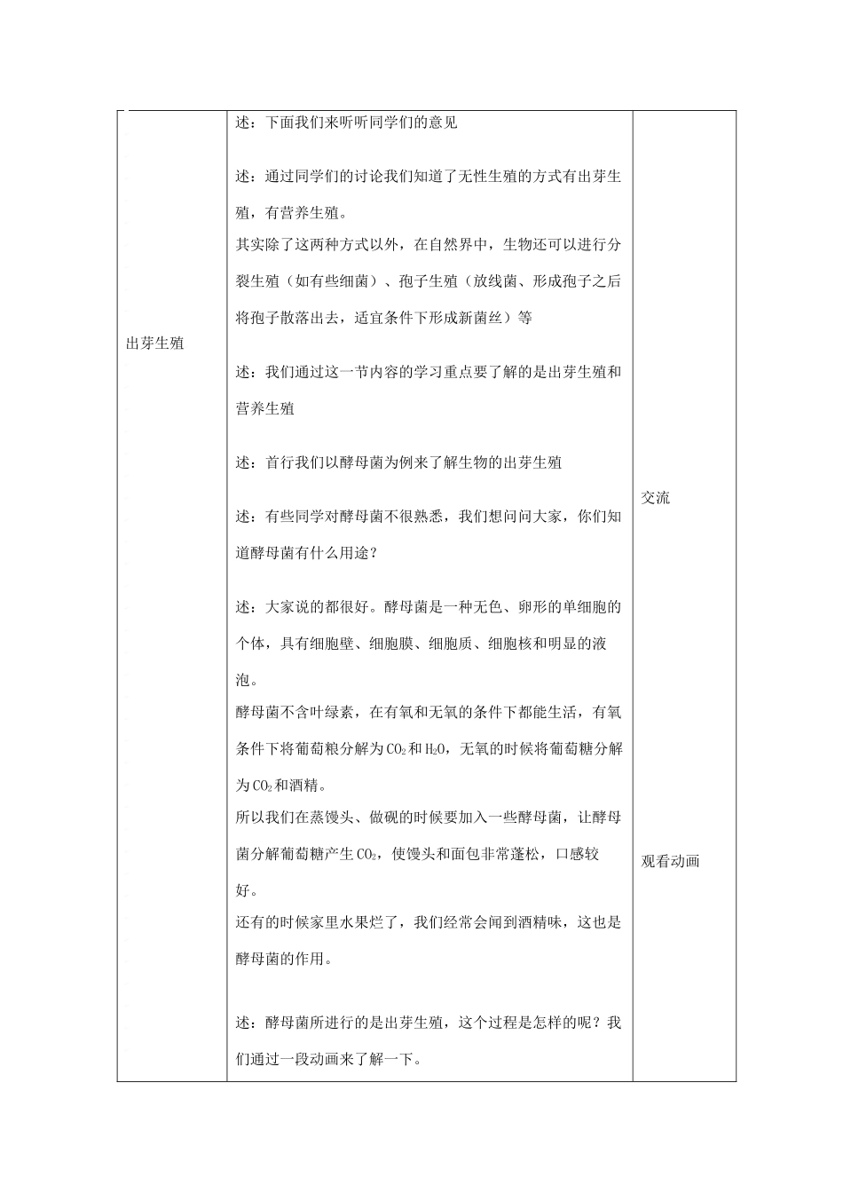 八年级生物上册 第14章第一节生物的无性生殖教案2 苏教版_第3页