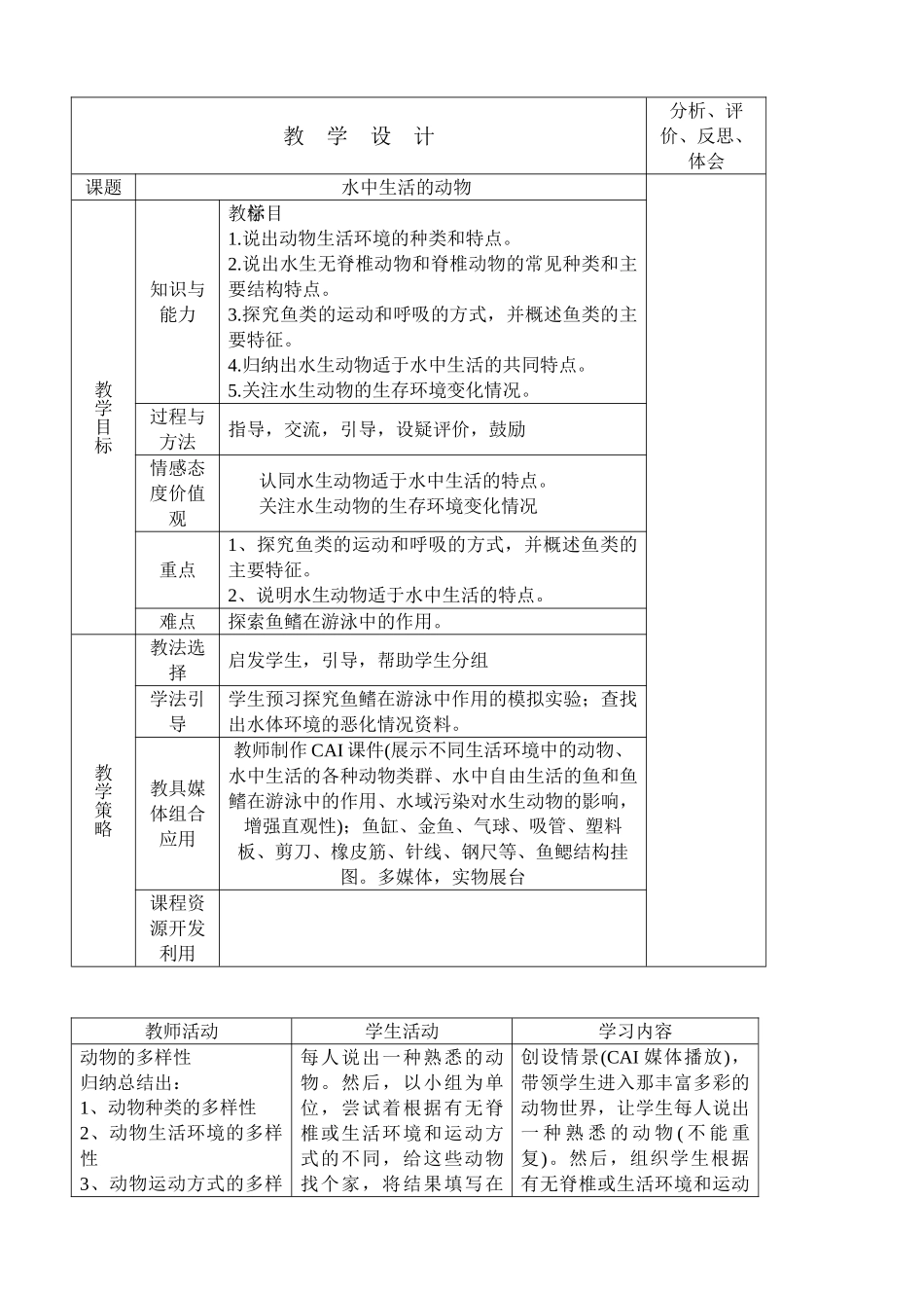 八年级生物水中生活的动物新人教版_第1页