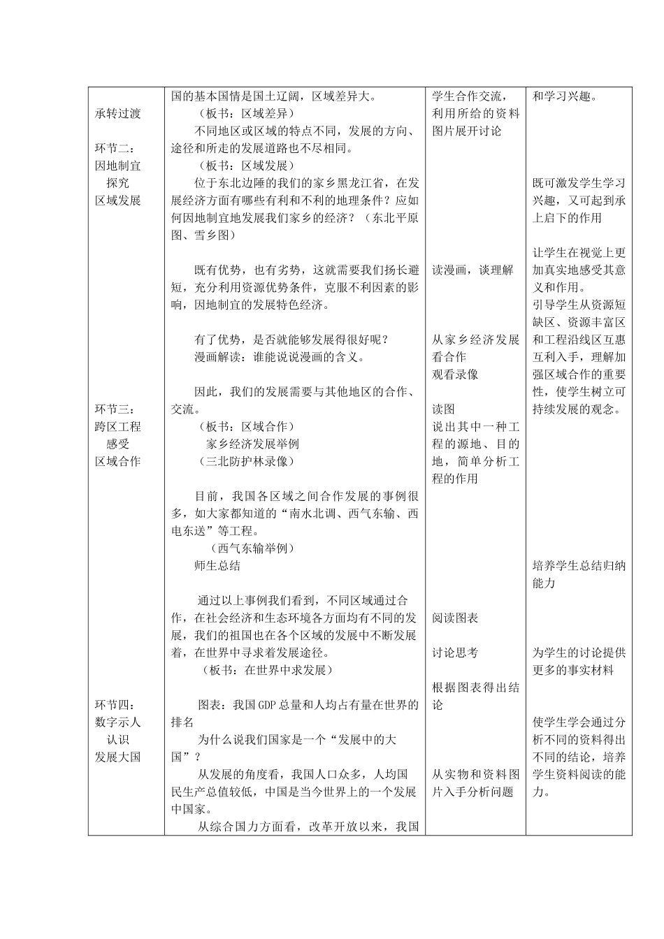 八年级地理下册  第九章 走向世界的中国 第九章 走向世界的中国名师教案1 新人教版_第2页
