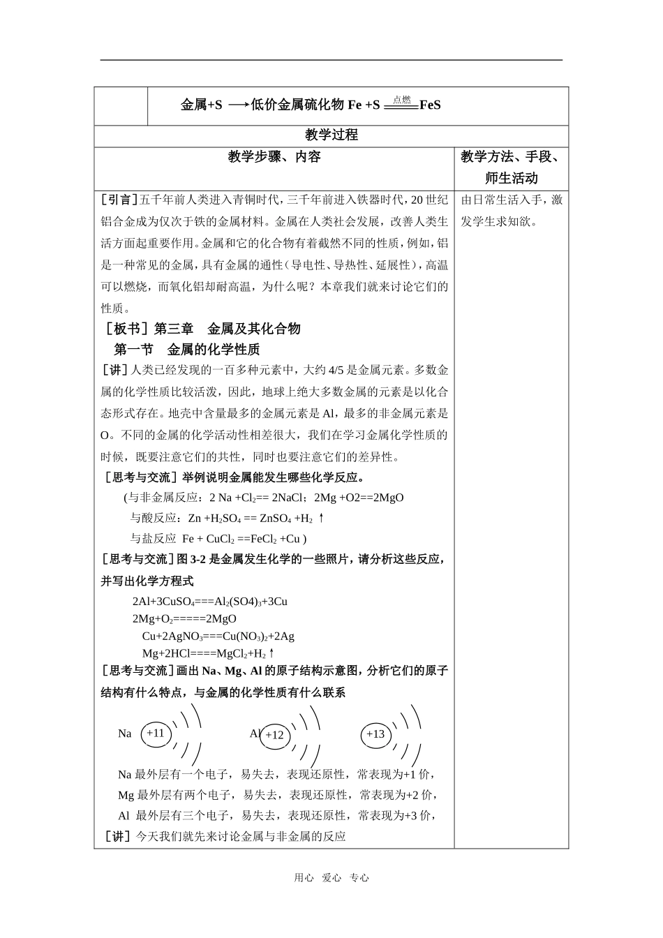 高中化学第三章 第一节　金属的化学性质人教版必修1_第2页