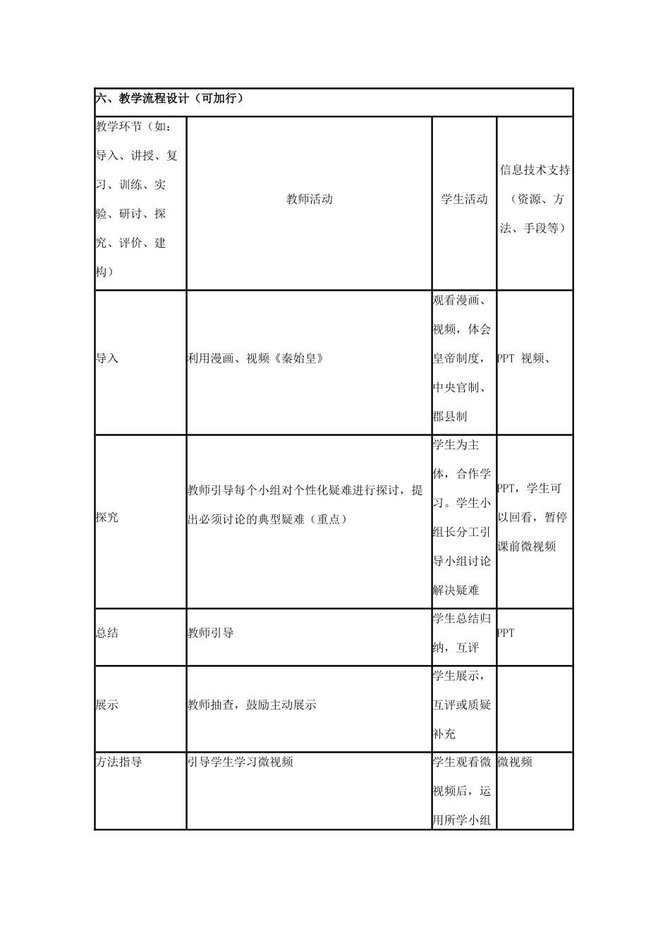 高中历史 第2课 大一统与秦朝中央集权制度的确立教案12 岳麓版必修1-岳麓版高一必修1历史教案_第3页