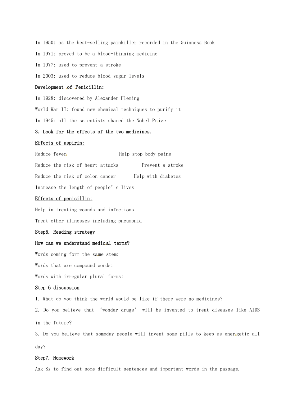 高中英语 Unit 2 Fit for life Period 2 reading1教案 牛津译林版选修7-牛津版高二选修7英语教案_第2页