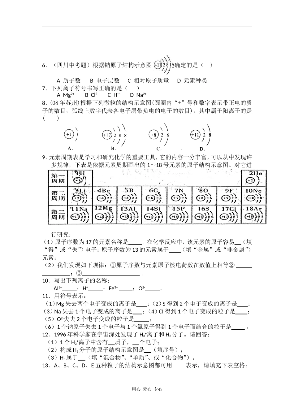 高中化学知识点复习：离子 新课标 人教版_第3页
