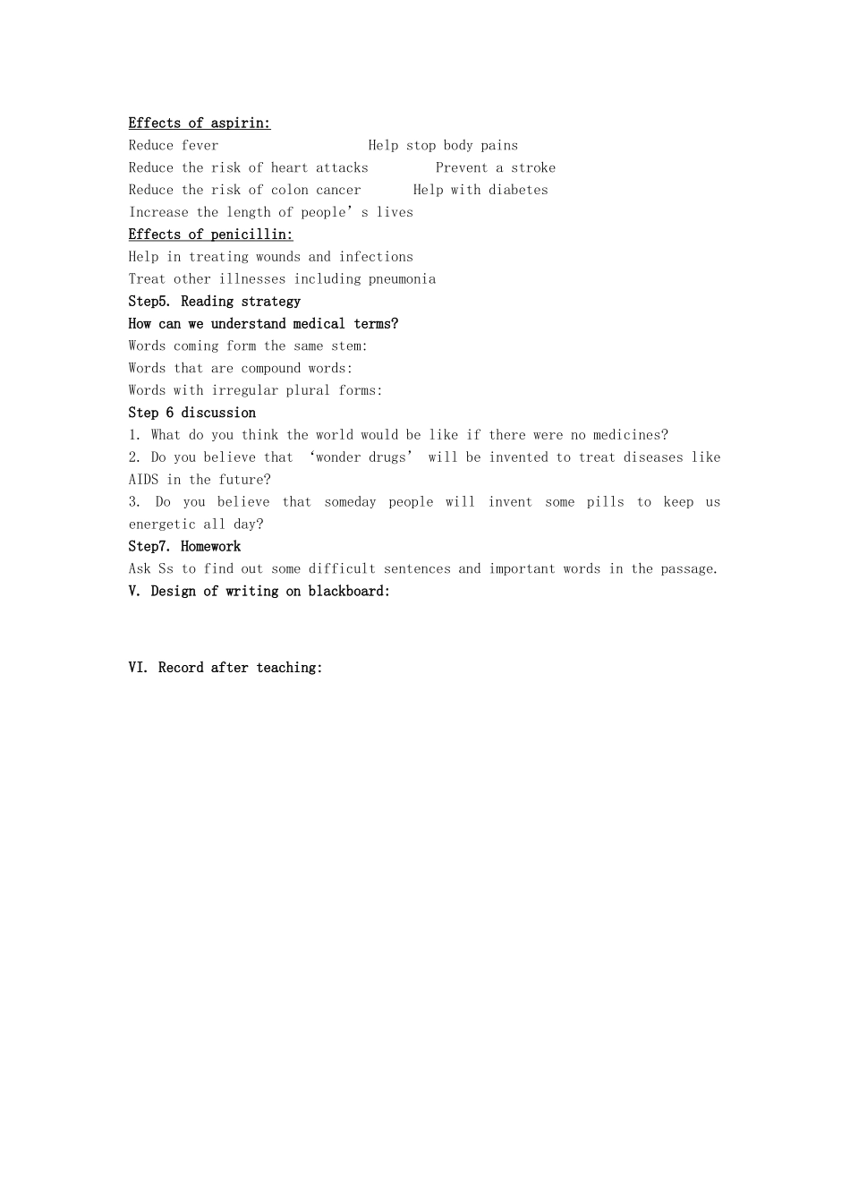 高中英语 Unit 2 Fit for life Period 2 reading教案 牛津译林版选修7_第2页