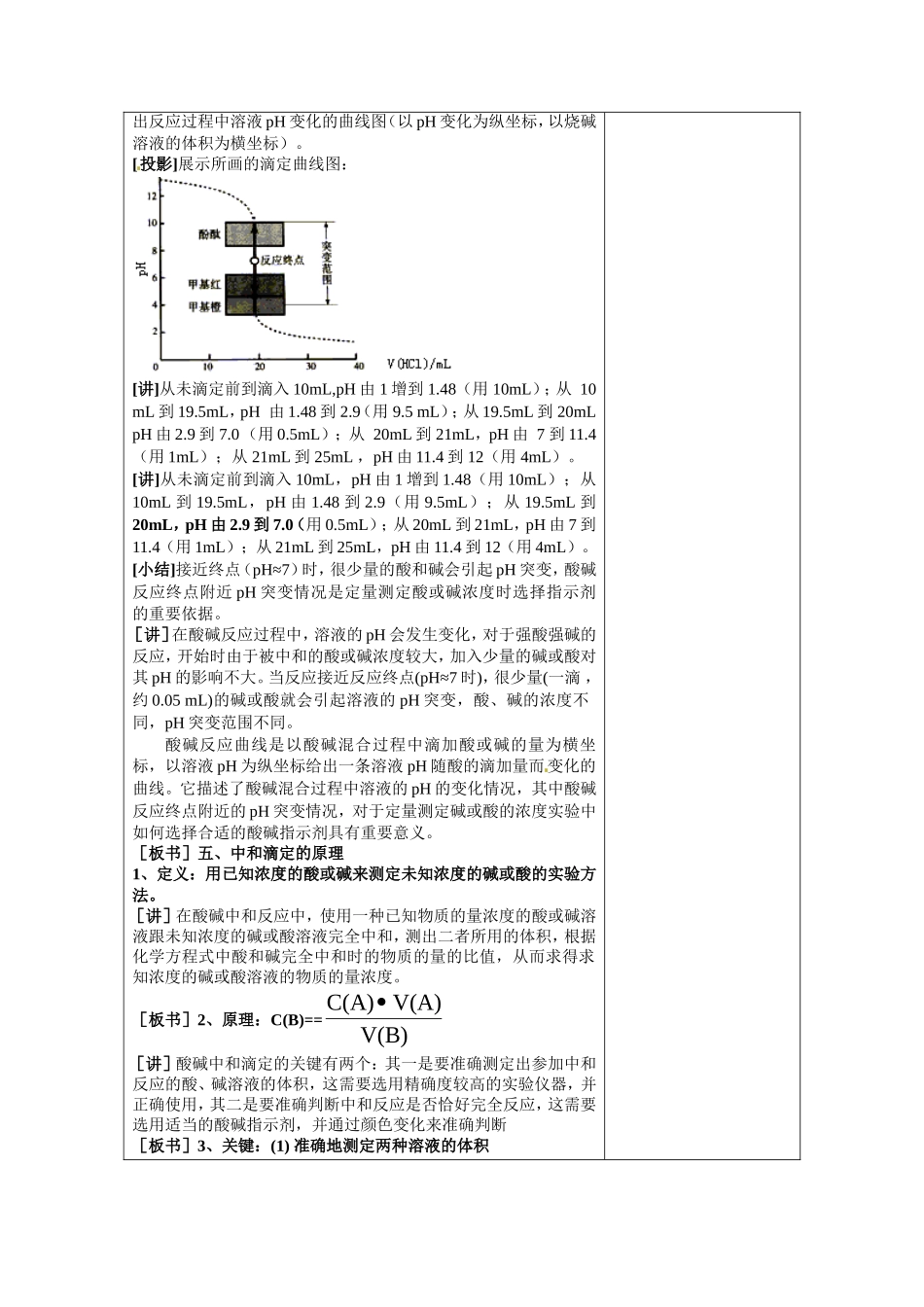 高中化学 3.2.3《PH的应用》教案 新人教版选修4_第2页