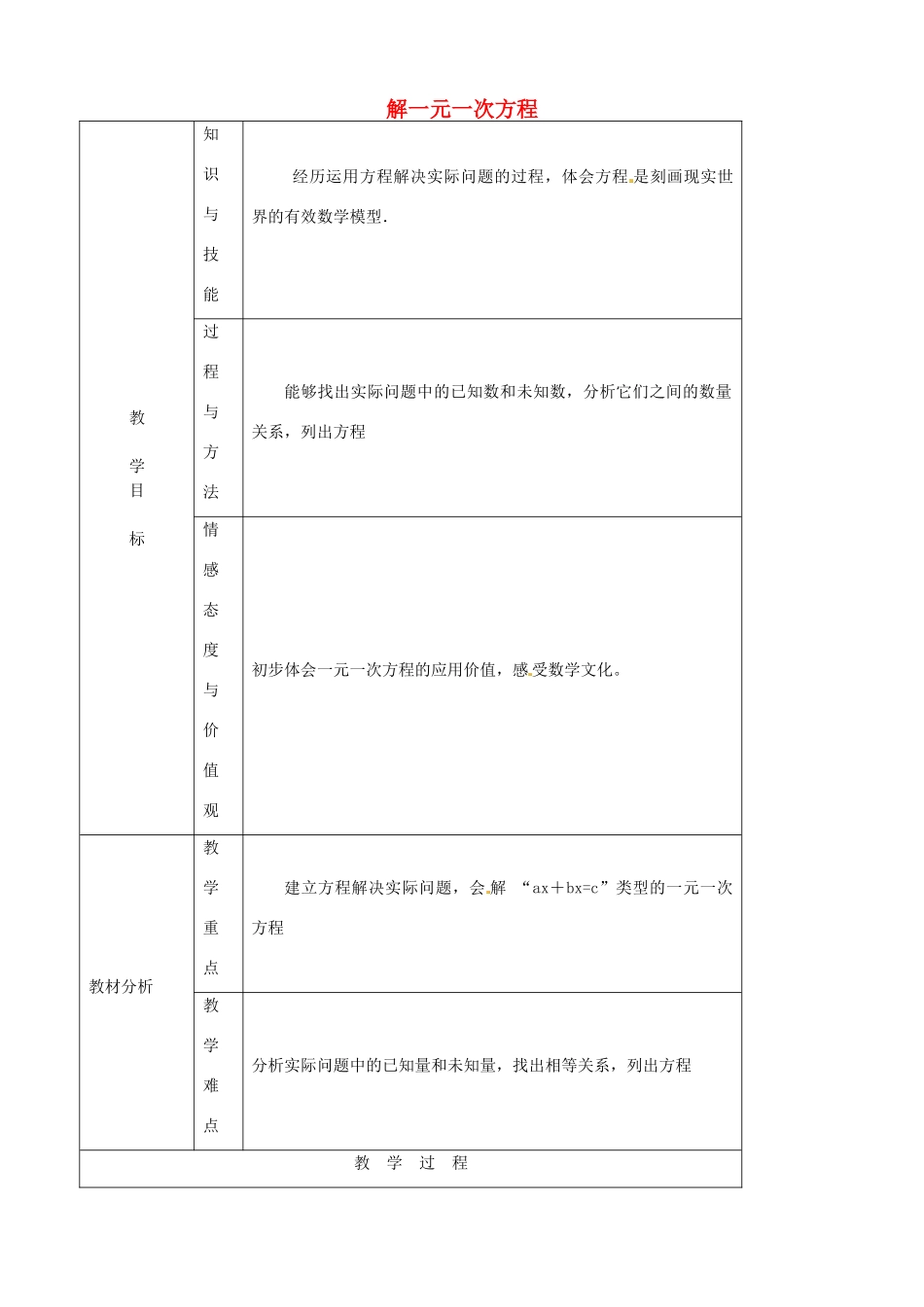 江苏省无锡市七年级数学上册 3.2.1 解一元一次方程教案1 新人教版_第1页