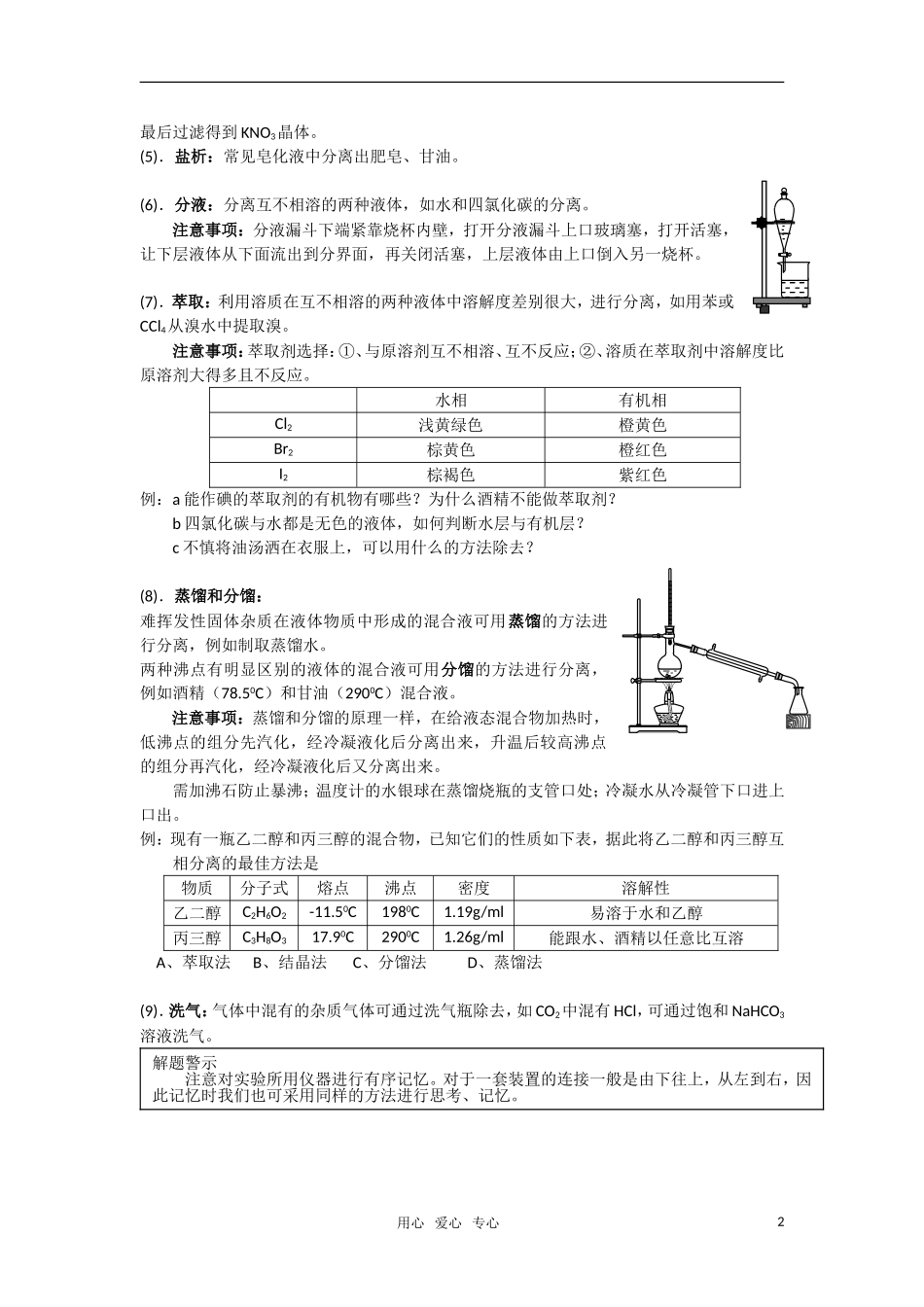 高中化学《物质的分离与检验》教案_第2页