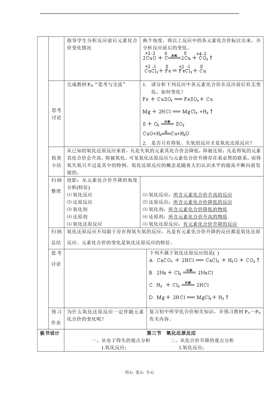 高中化学：2.3《氧化还原反应》教案+随堂练习（新人教版必修1）_第2页