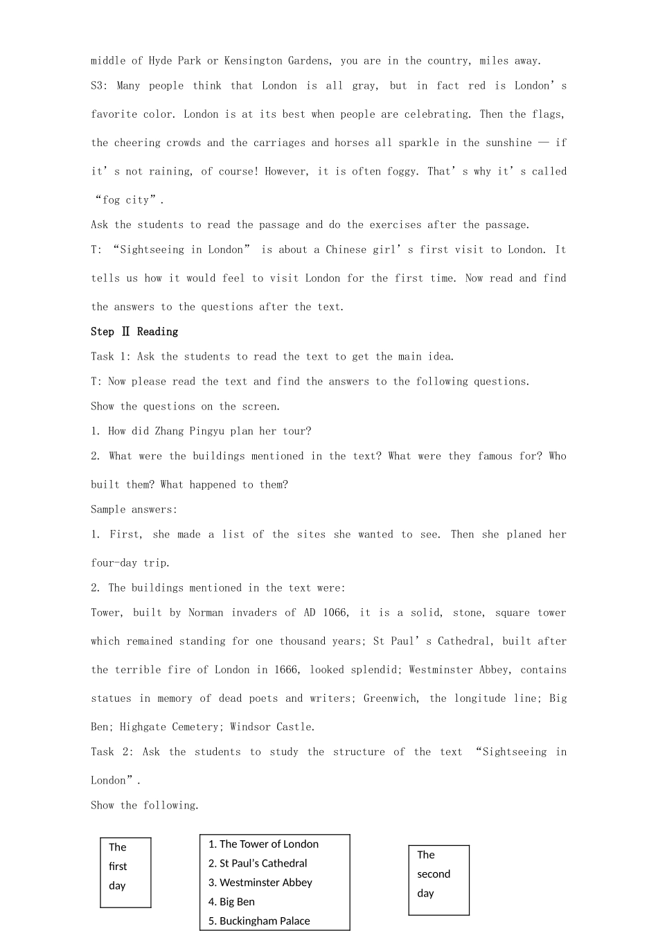 高中英语 Unit 2 The United Kingdom Period 5 Extensive reading教学设计 新人教版必修5-新人教版高二必修5英语教案_第2页