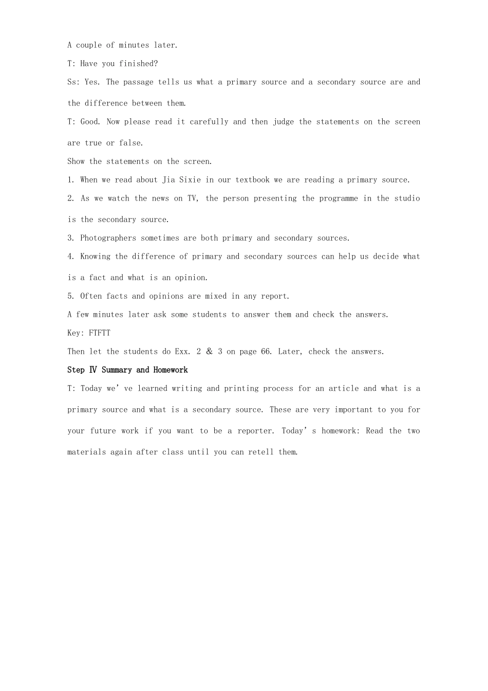 高中英语 Unit 4 Making the news Period 5 Extensive reading教学设计 新人教版必修5-新人教版高二必修5英语教案_第3页