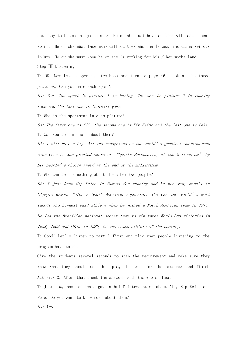 高中英语 Module5 TheFourth Period Listening教案 外研版必修5-外研版高二必修5英语教案_第3页