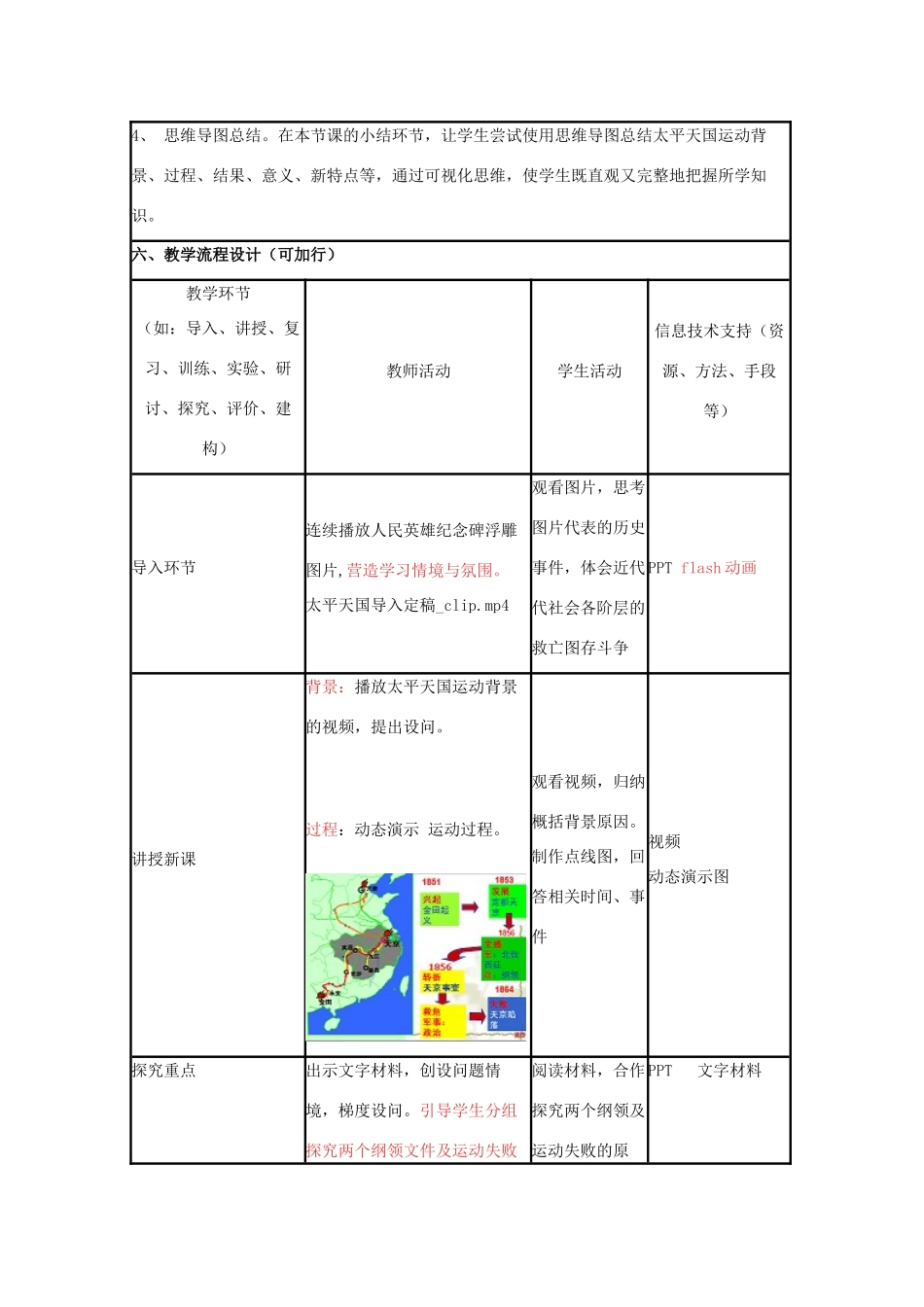 高中历史 第13课 太平天国运动教案22 岳麓版必修1-岳麓版高一必修1历史教案_第3页