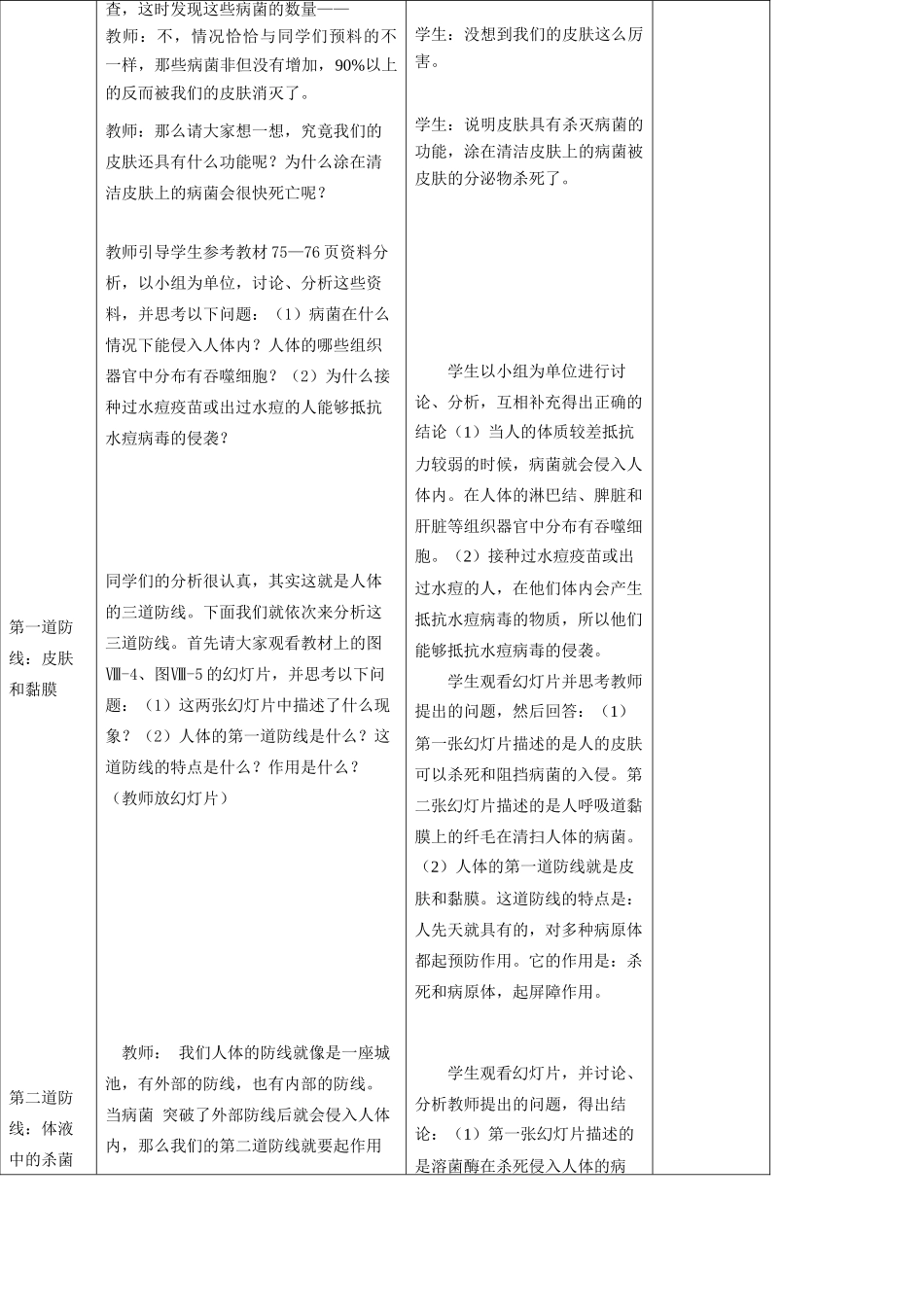 八年级生物下册8.1.2免疫与计划免疫教案人教新课标版_第3页