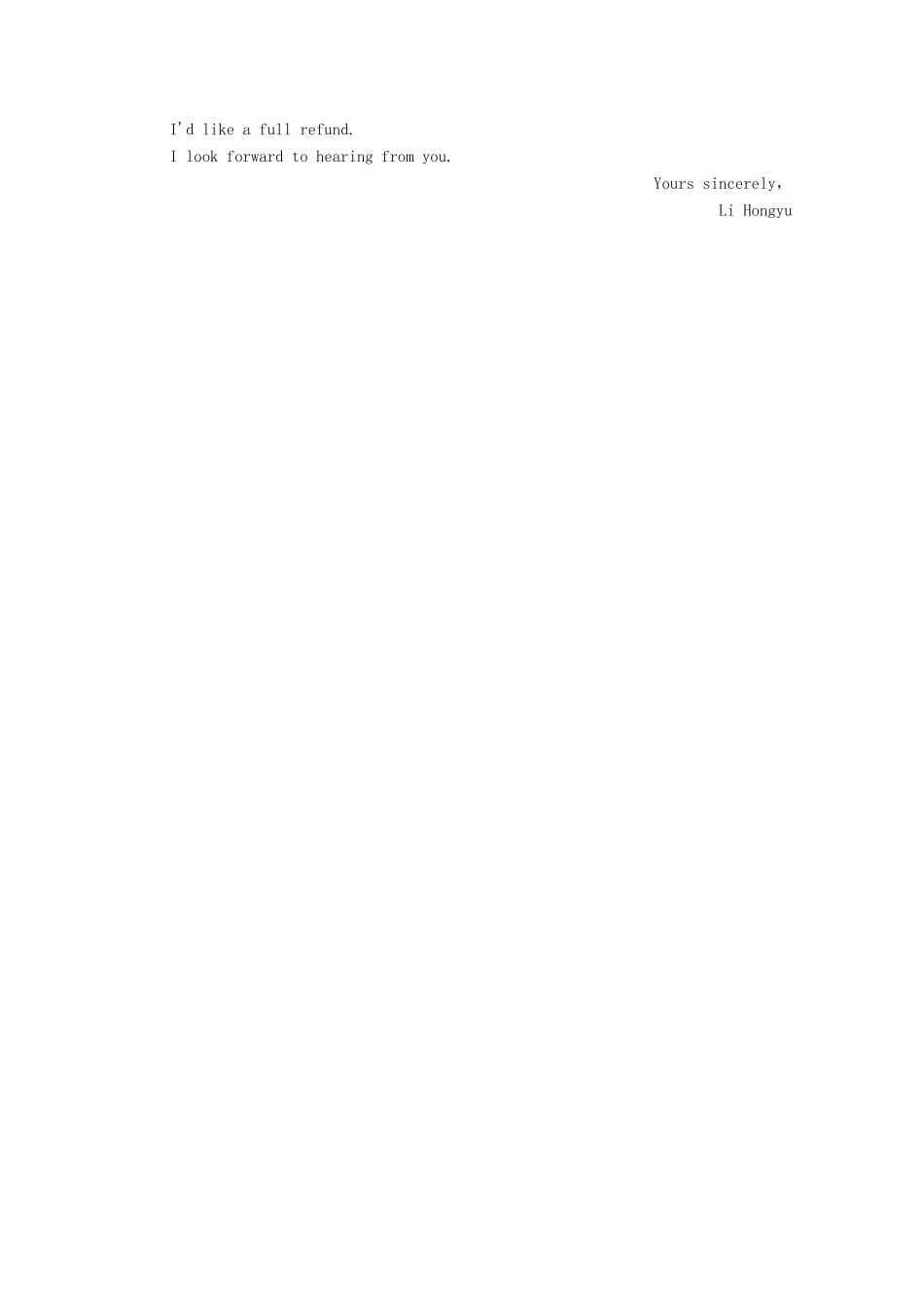 高中英语 Unit 23 Conflict Section Ⅶ Writing—投诉信（教师用书）教案 北师大版选修8-北师大版高二选修8英语教案_第3页