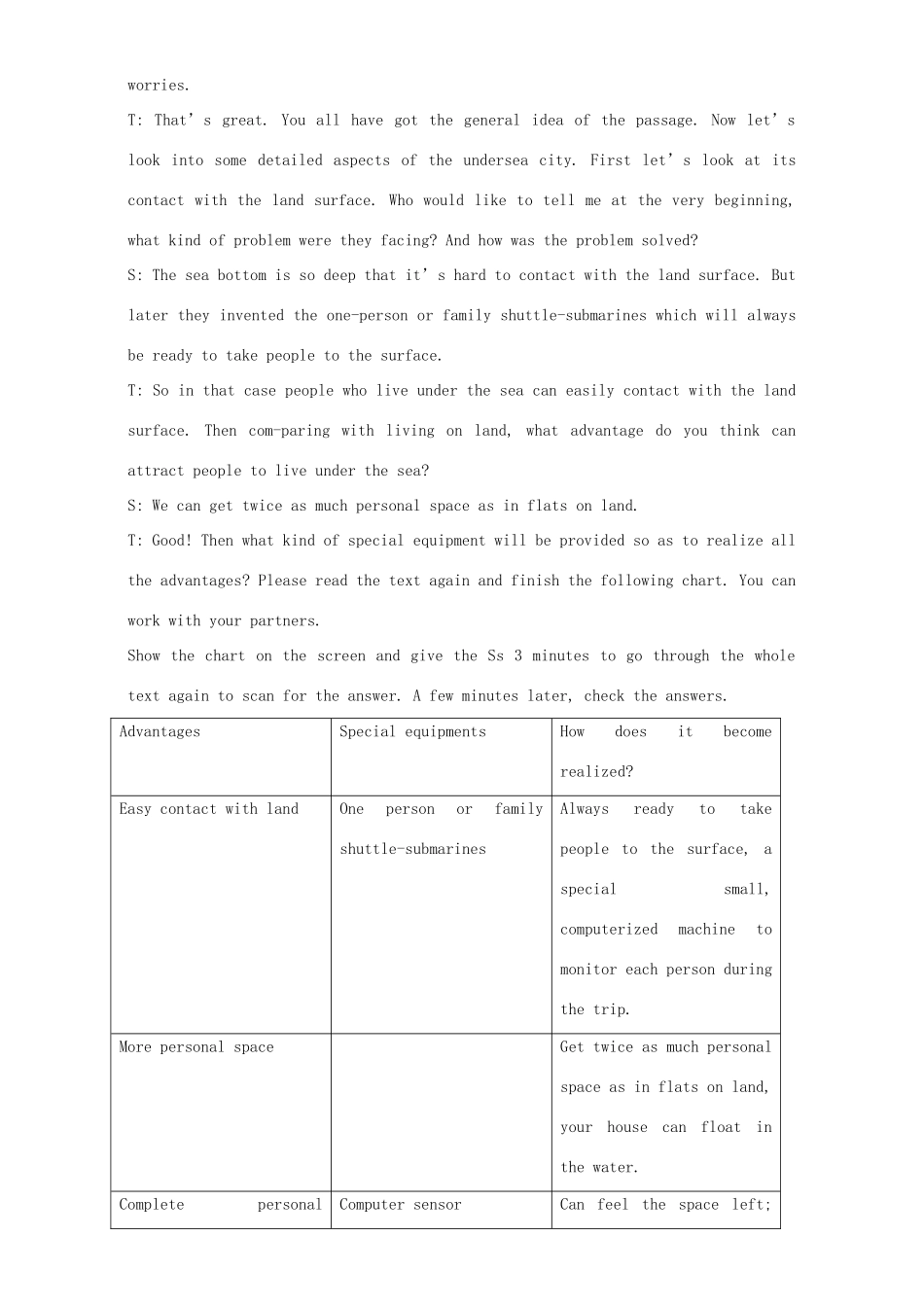 高中英语 Unit 3 Life in the future Period 5 Extensive reading教学设计 新人教版必修5-新人教版高二必修5英语教案_第3页