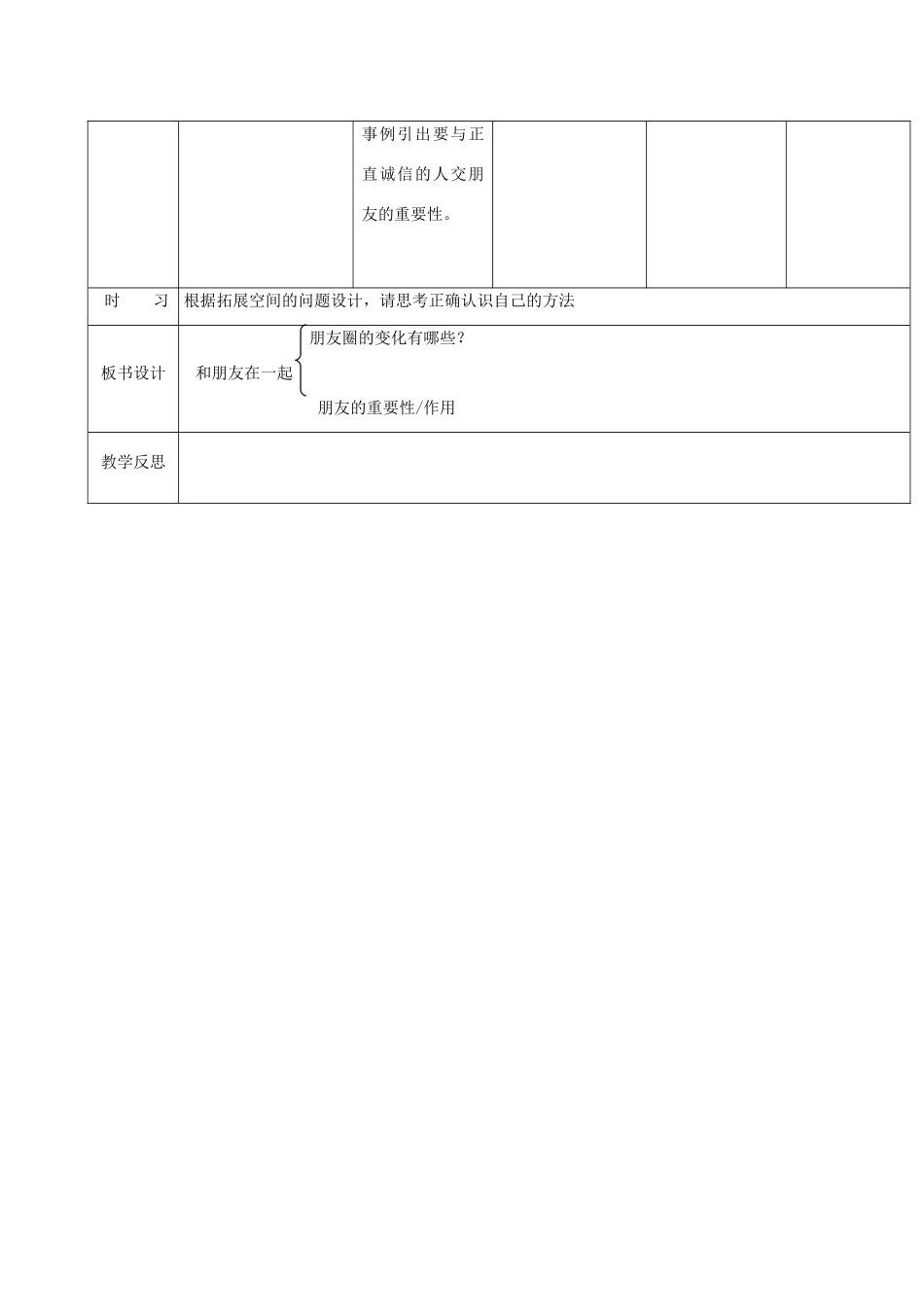 （秋季版）吉林省通化市七年级道德与法治上册 第二单元 友谊的天空 第四课 友谊与成长同行 第1框 和朋友在一起教案 新人教版-新人教版初中七年级上册政治教案_第3页