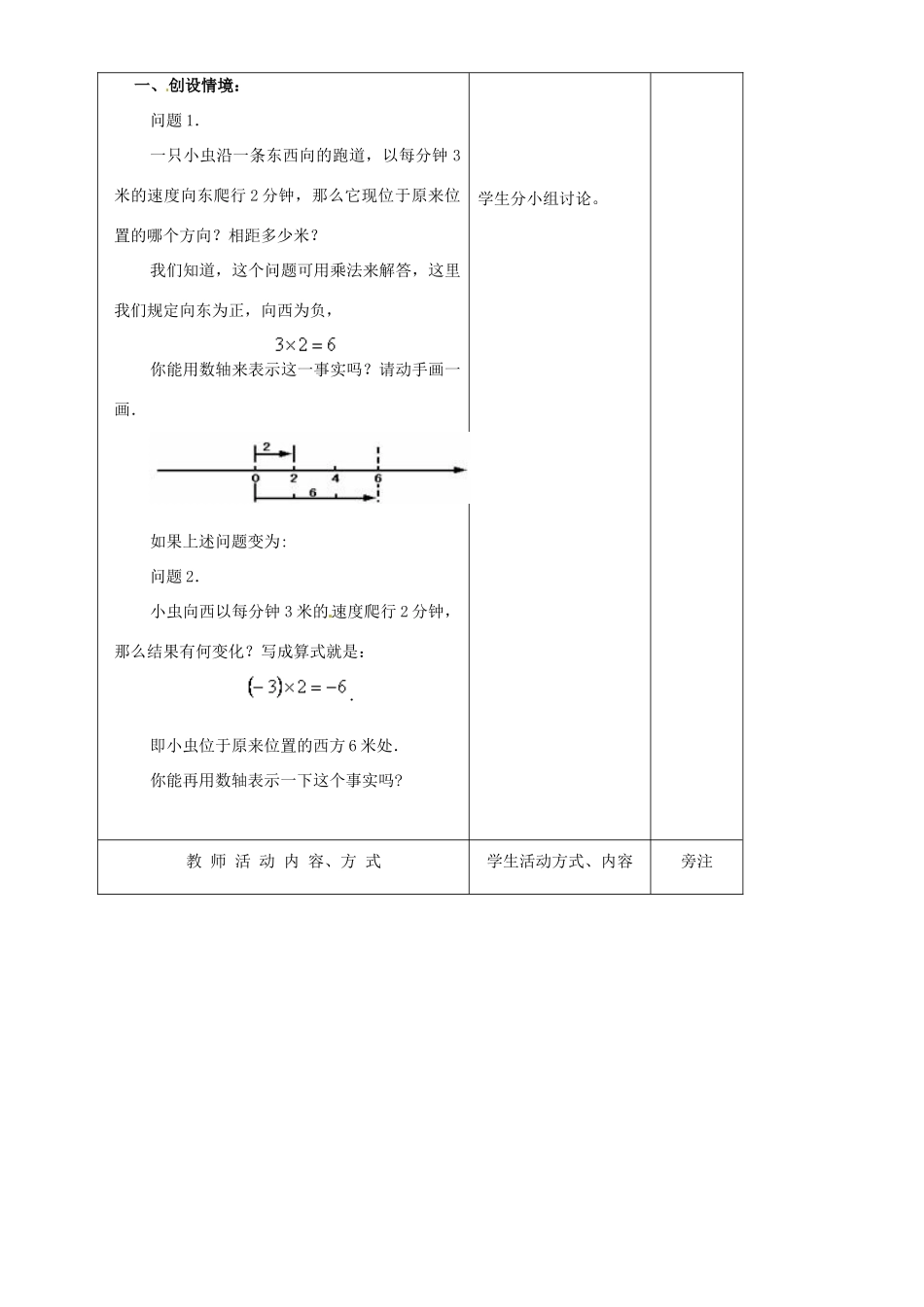 江苏省赣榆县汇文双语学校七年级数学上册《2.5有理数的乘法与除法》教案一 苏科版_第2页