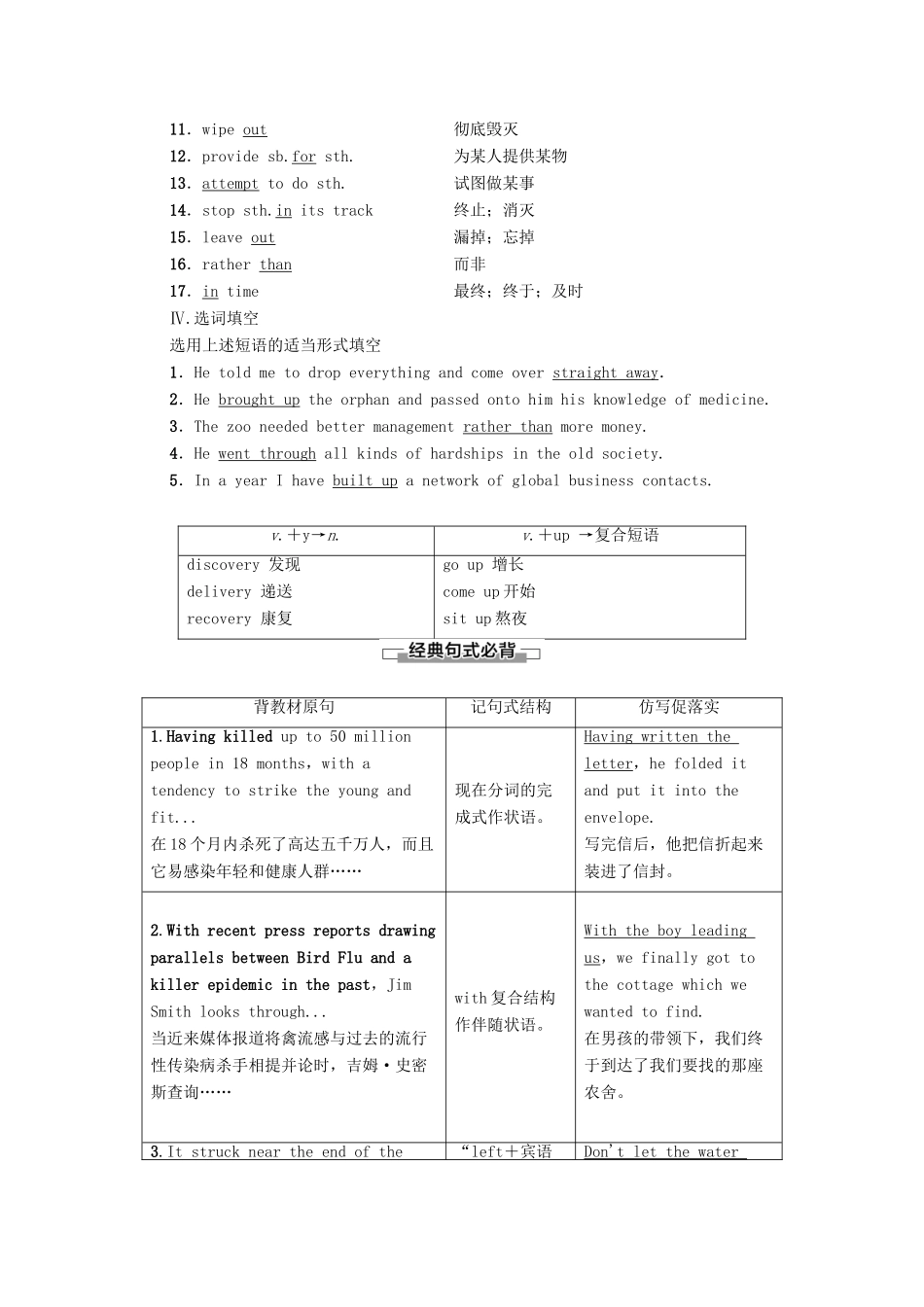 高中英语 Unit 21 Human Biology Section Ⅳ Language Points（Ⅱ）（Lesson 2  Lesson 3）（教师用书）教案 北师大版选修7-北师大版高二选修7英语教案_第2页
