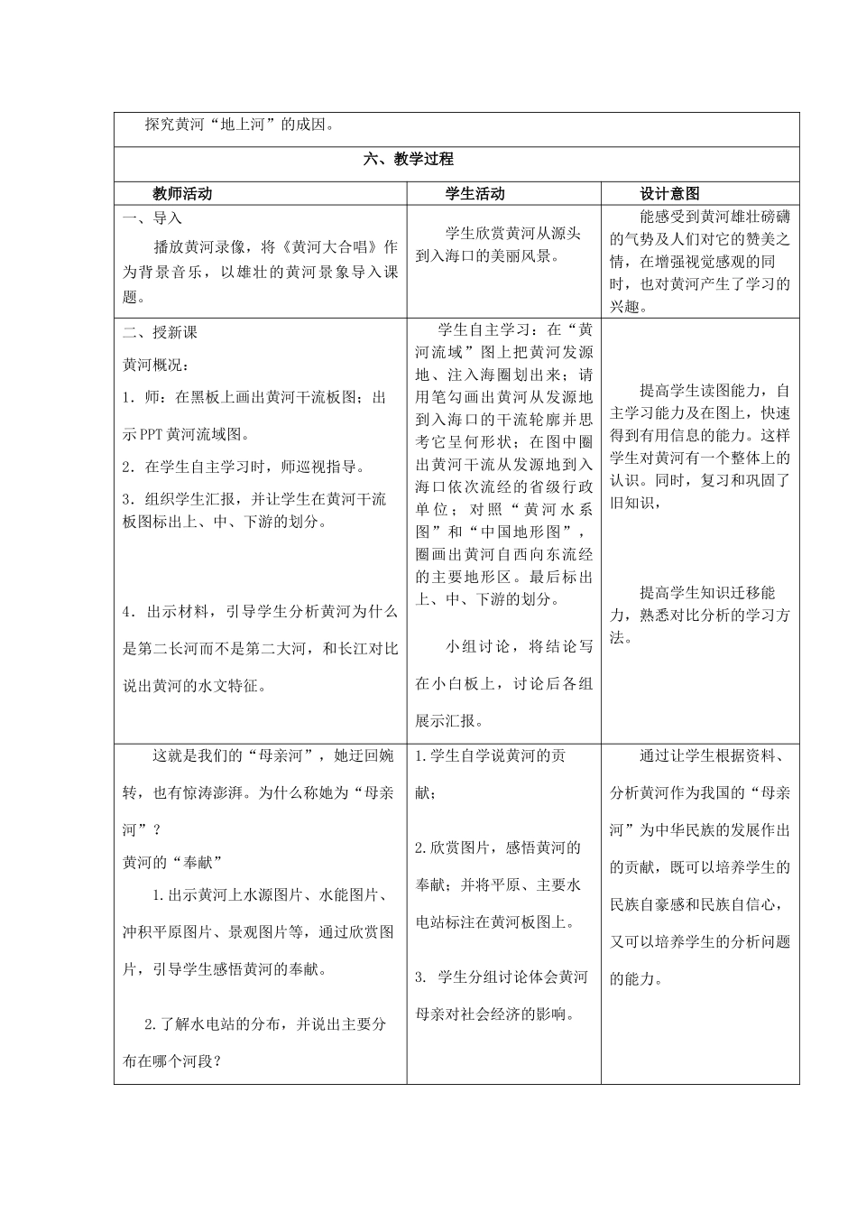 八年级地理上册 2.3 河流 黄河的治理与开发（第2课时）教案 （新版）新人教版-（新版）新人教版初中八年级上册地理教案_第2页
