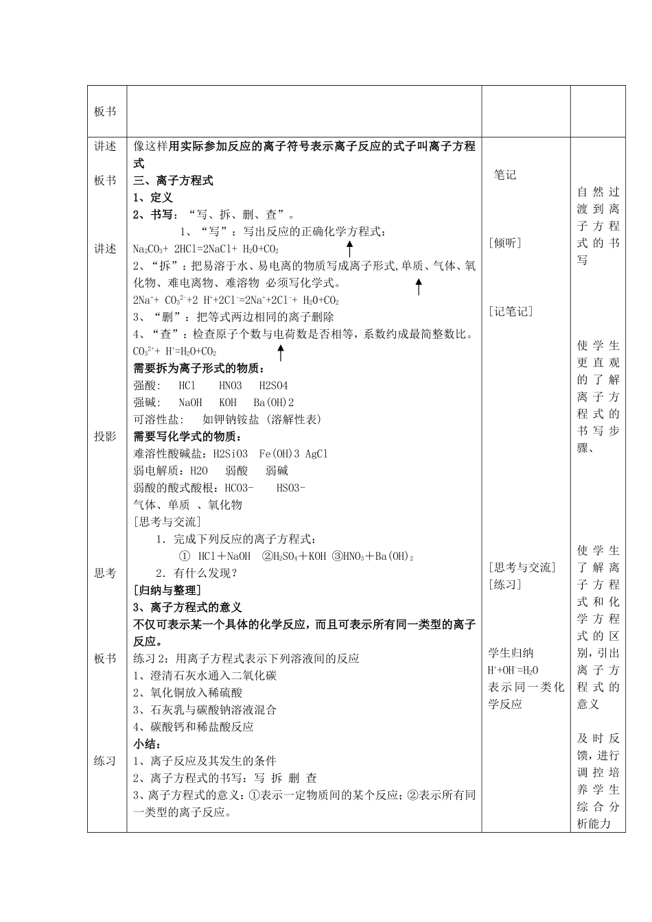 高中化学第二章离子反应教学教案必修1_第3页