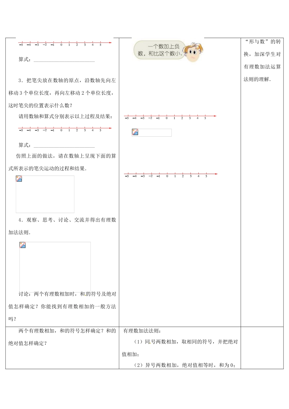 江苏省盱眙县黄花塘中学七年级数学上册《2.5有理数加法和减法》教案1 人教新课标版_第3页