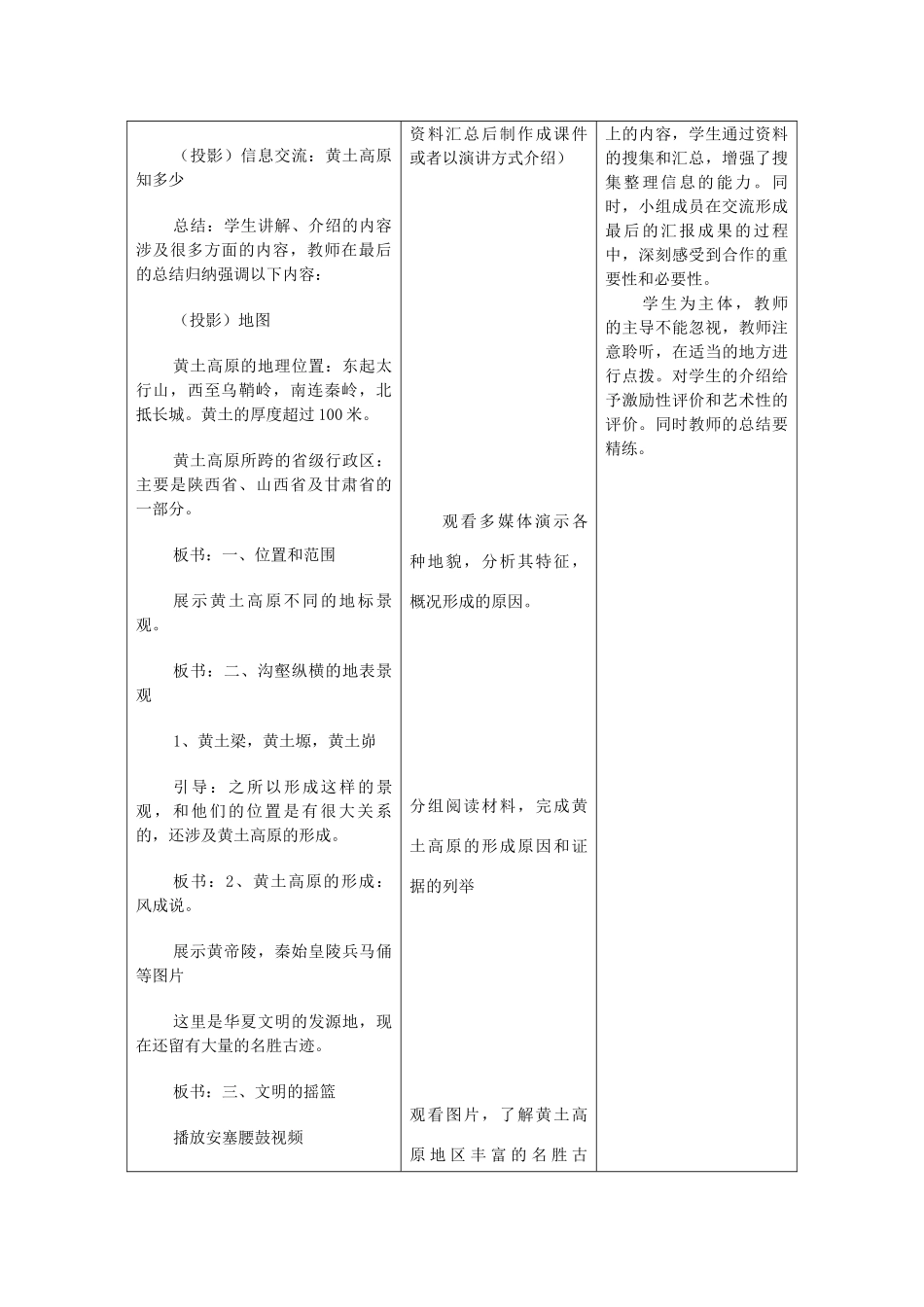 八年级地理下：第七章第1课世界上最大的黄土分布区教案商务星球版_第2页