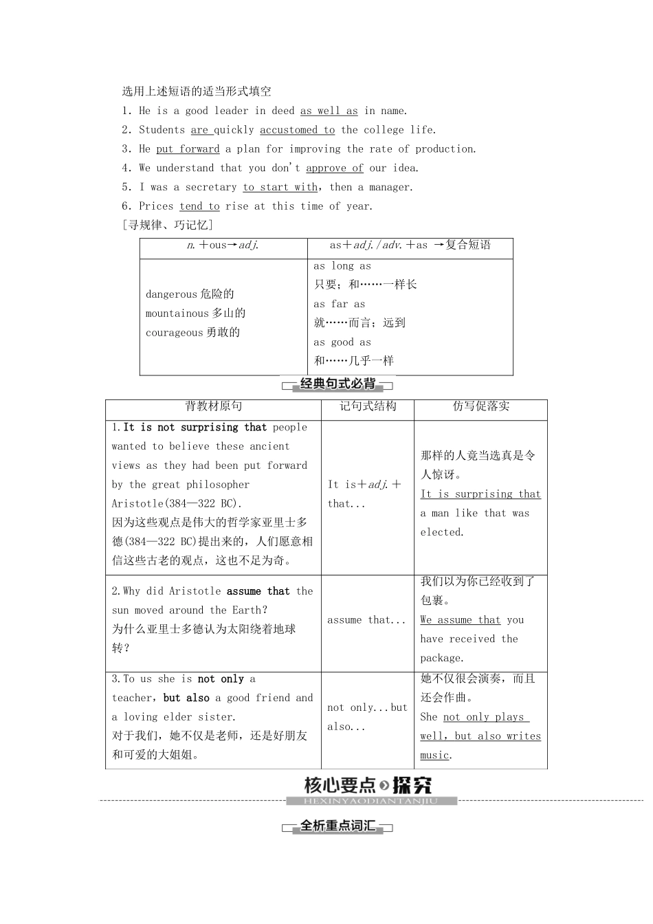 高中英语 Unit 15 Learning Section Ⅵ Language Points（Ⅲ）讲义 北师大版必修5-北师大版高二必修5英语教案_第2页