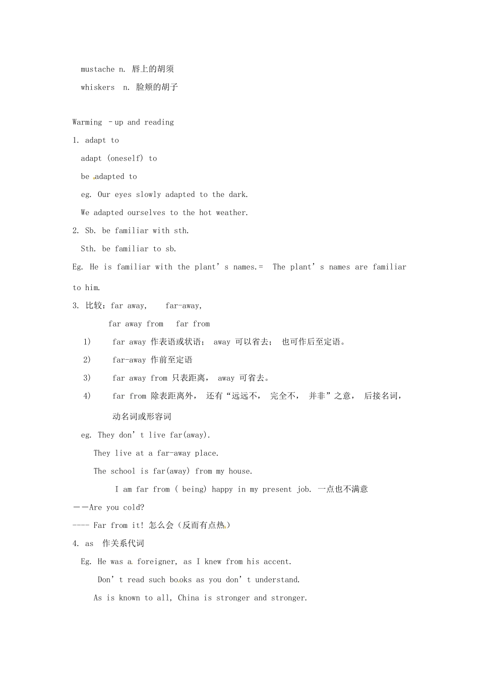 高中英语 Unit 4 Reading 词汇汇总 新人教版选修9_第3页