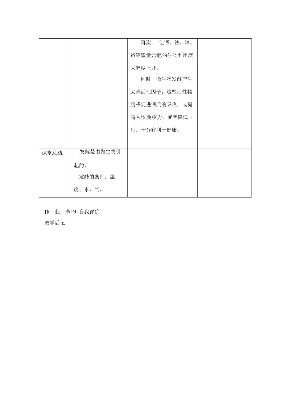 八年级生物上册 第20章第1节源远流长的发酵技术教案 苏教版_第3页