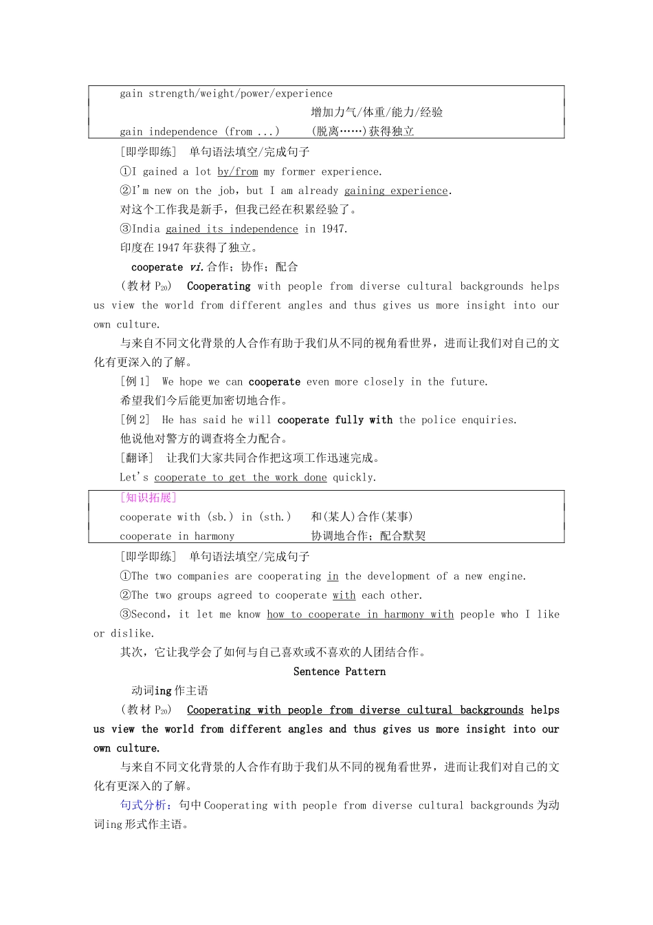 高中英语 Unit 2 Bridging Cultures泛读 技能初养成教师用书 新人教版选择性必修第二册-新人教版高二选择性必修第二册英语教案_第3页