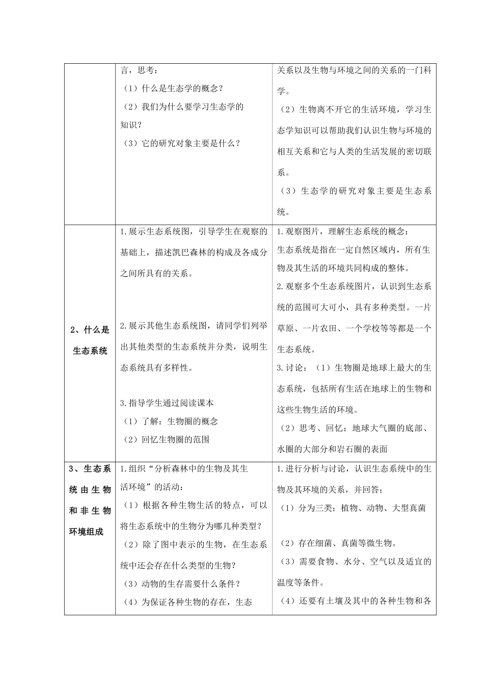 八年级生物下册 23.2《生态系统概述》教案 北师大版-北师大版初中八年级下册生物教案_第2页