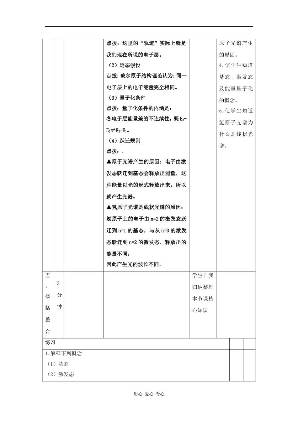 高中化学：1.1.1 氢原子光谱和玻尔的原子结构模型 教案 鲁科版选修4 _第3页