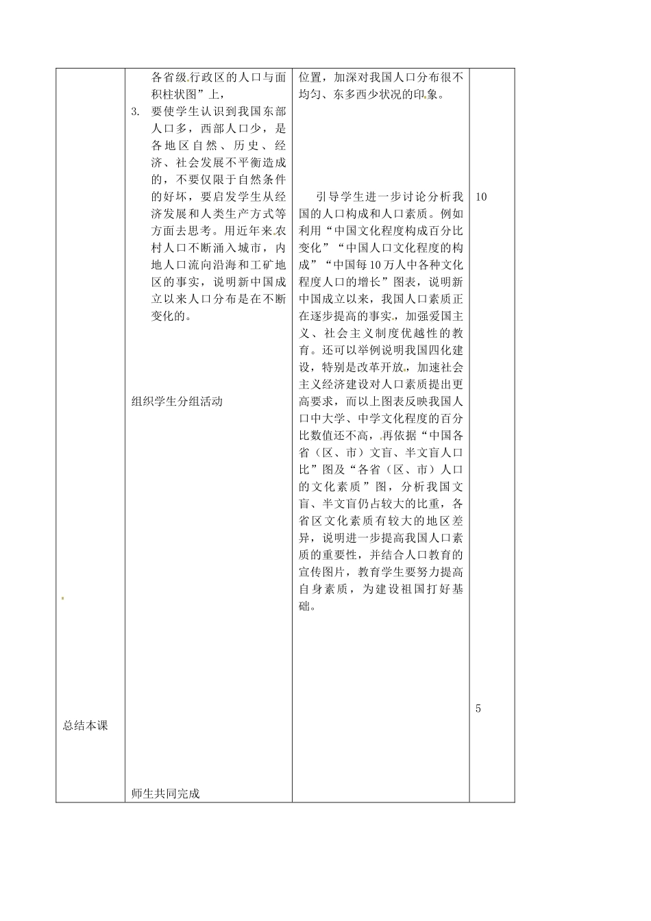 吉林省双辽市向阳乡中学八年级地理上册《人口（第一课时）》教案 新人教版_第2页