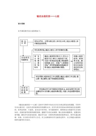 （湖南地区）中考生物复习 第五单元 第二节 人体生命活动的能量供给 输送血液的泵──心脏教学设计-人教版初中九年级全册生物教案