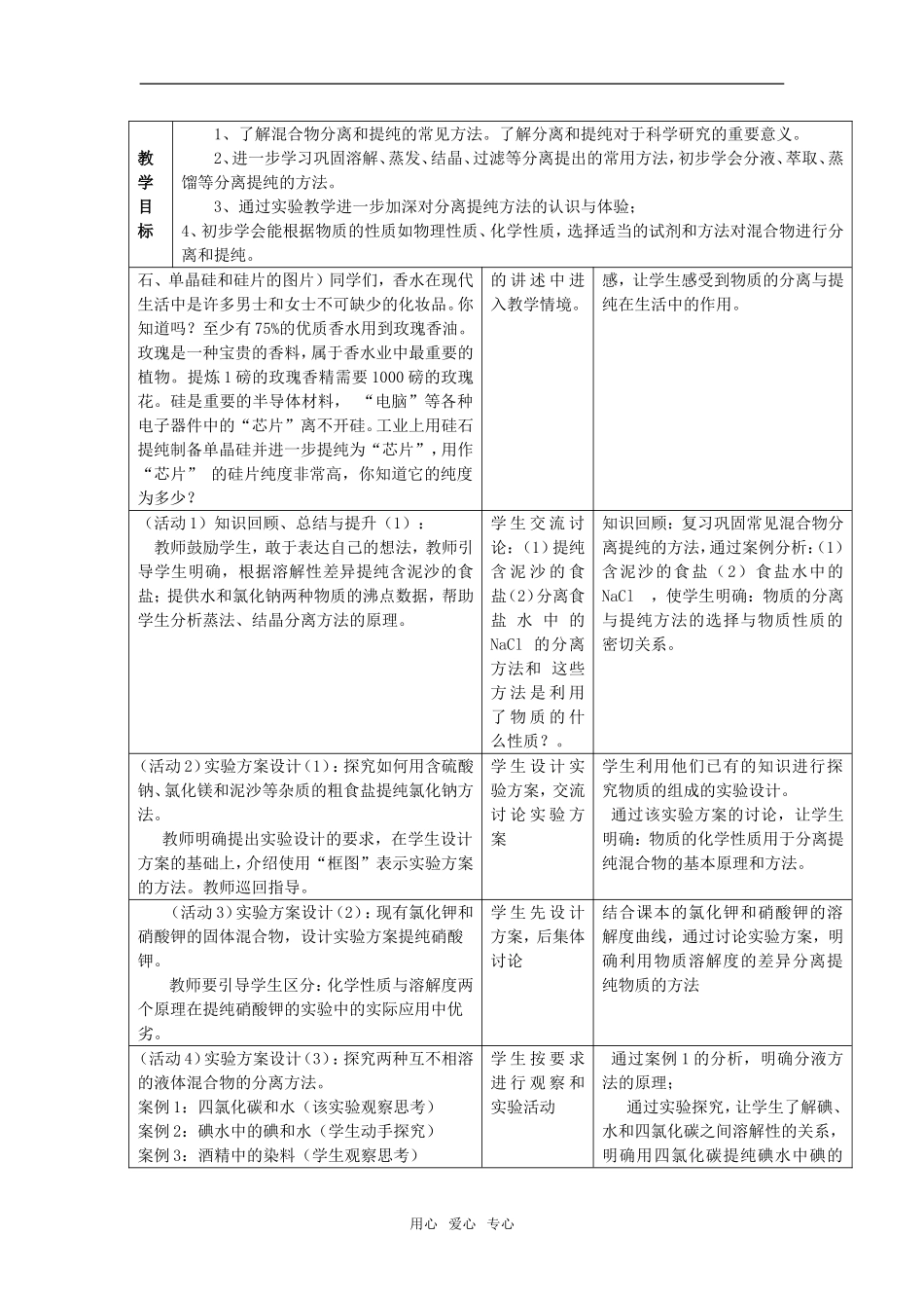 高中化学 第一章 从实验学化学 第一节化学实验基本方法教案新人教A必修1_第2页