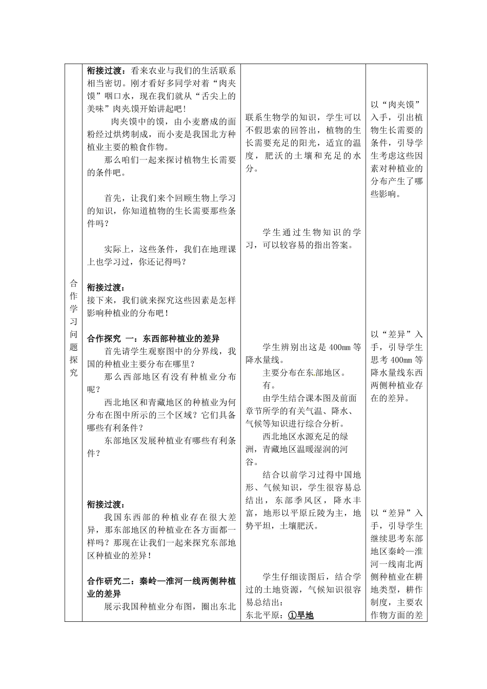 八年级地理上册 第4章 第1节 因地制宜发展农业（第1课时）教案2 （新版）商务星球版_第2页