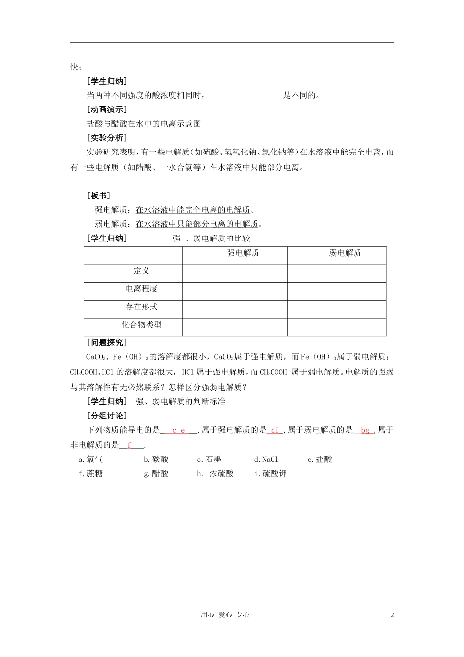 高中化学 专题三溶液中的离子反应 弱电解质的电离平衡教案（2） 苏教版选修4_第2页
