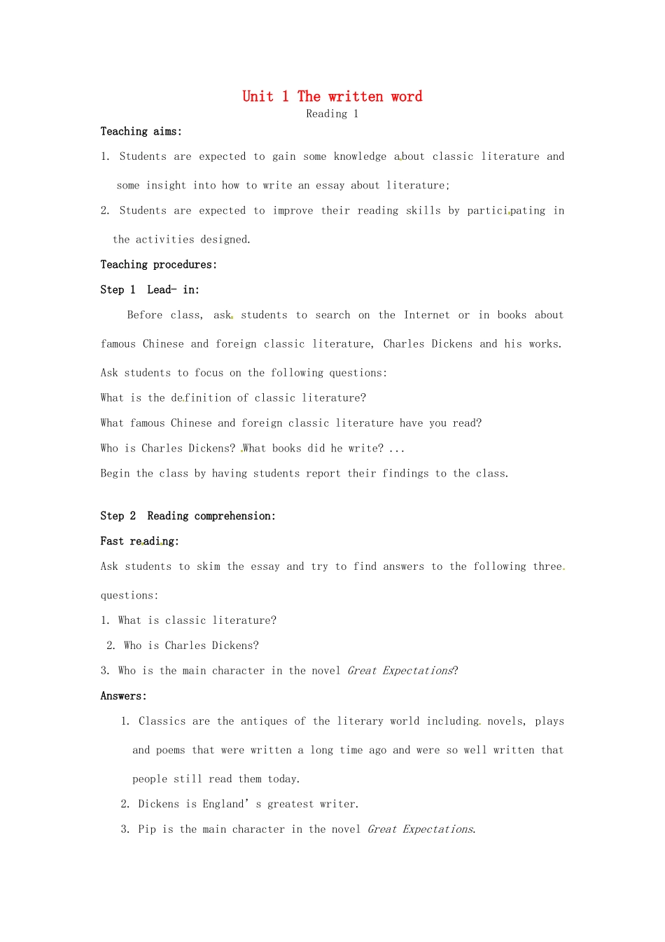 高中英语 Unit1 Reading教案1 牛津译林版选修8-牛津版高二选修8英语教案_第1页