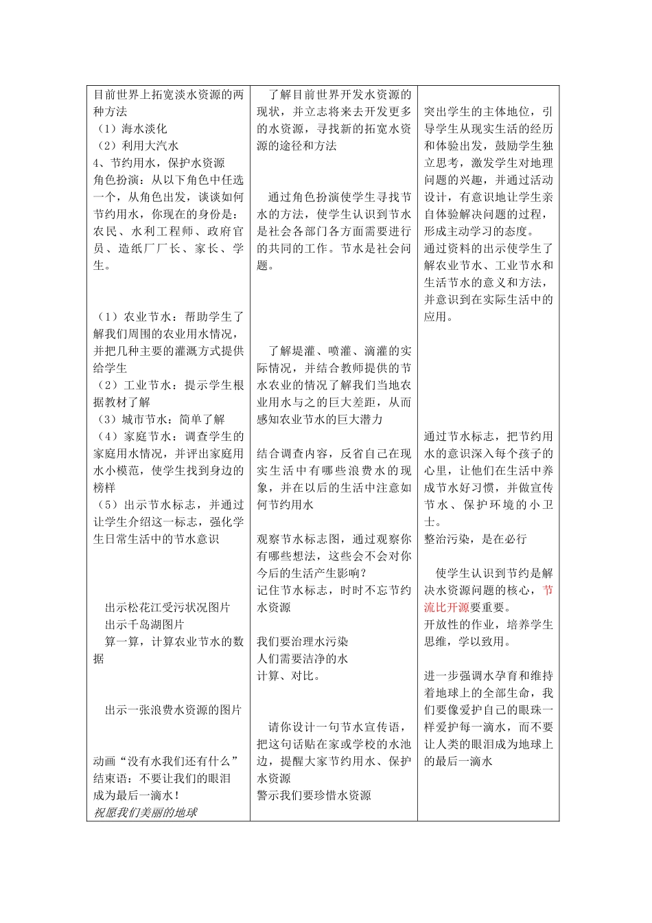 八年级地理上册 3.3 水资源教案1 新人教版_第3页
