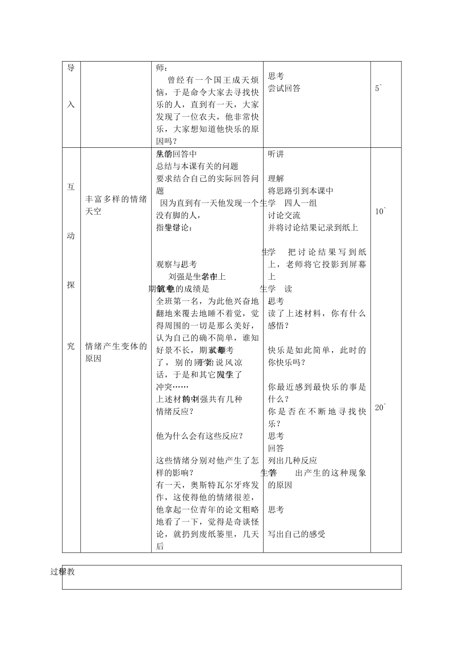 七年级政治下册 第十三课 第1框 你了解自己的情绪么教案 鲁教版-鲁教版初中七年级下册政治教案_第2页