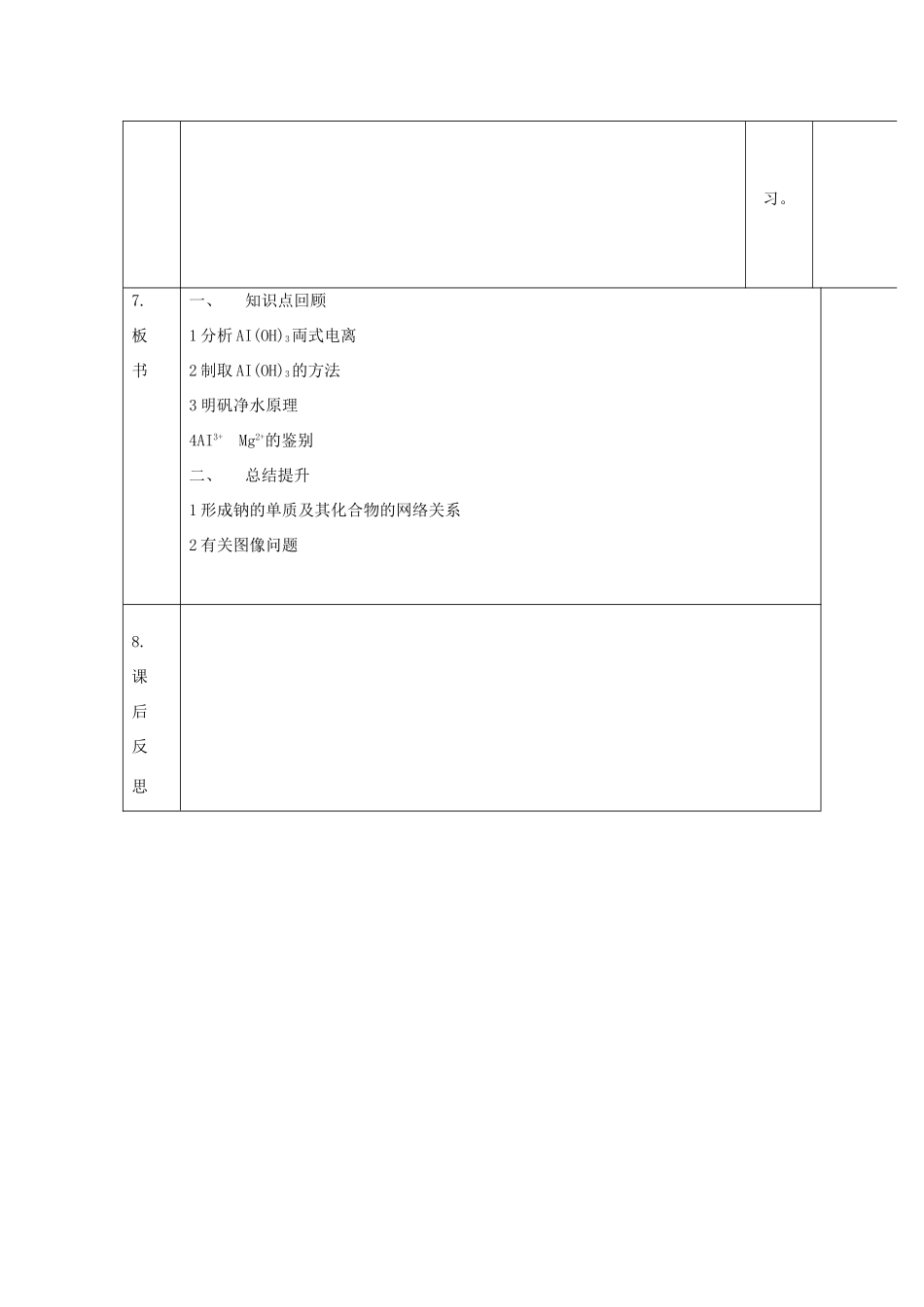 高中化学 第三章 金属及其化合物 3.2.4 铝的重要化合物习题课教案 新人教版必修1-新人教版高一必修1化学教案_第3页