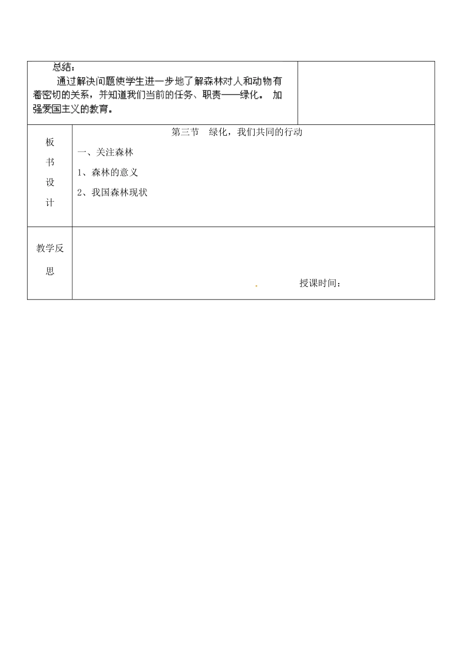 江苏省南京市上元中学七年级生物上册 7.3 绿化，我们共同的行动教案1 苏教版_第3页