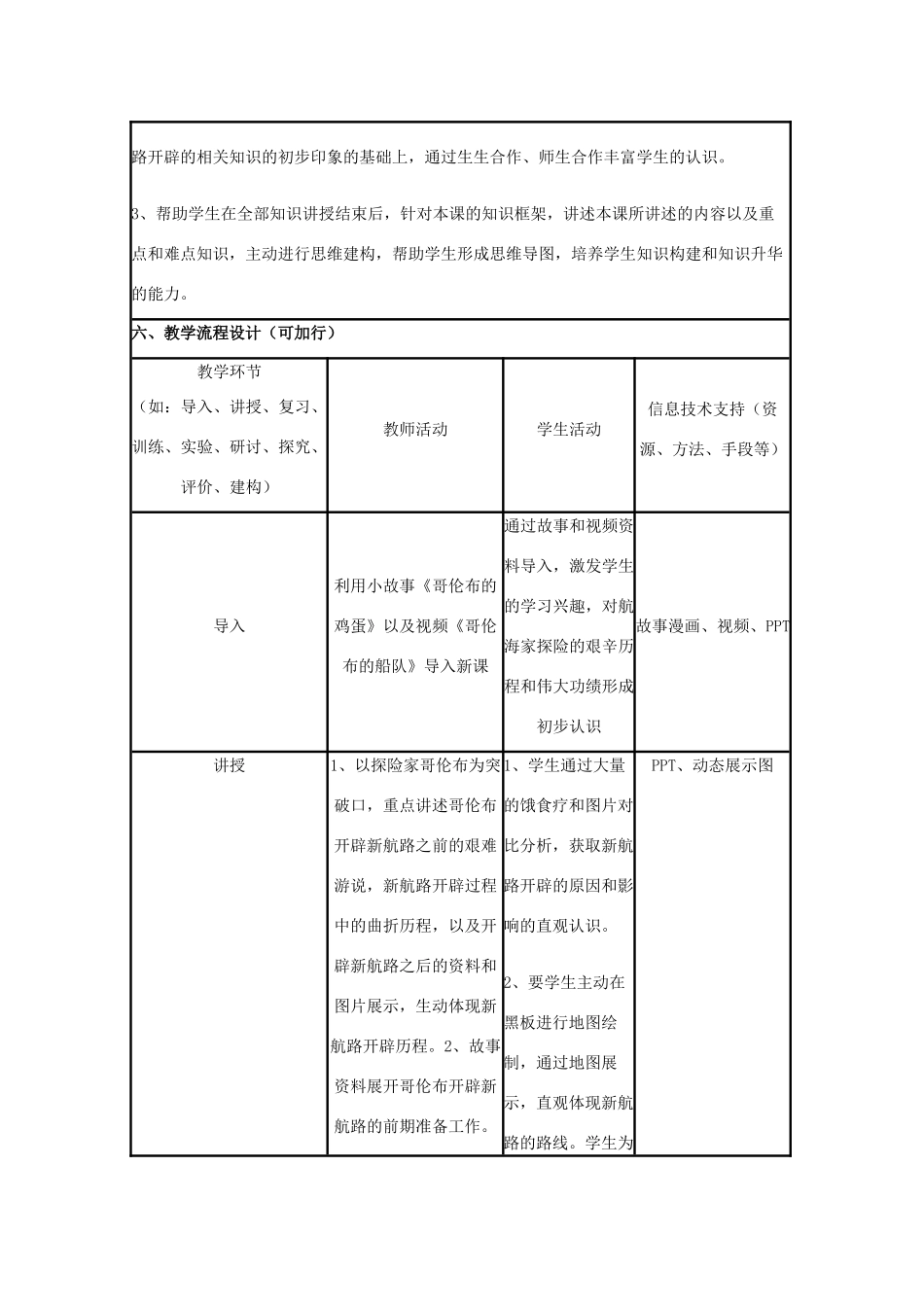 高中历史 第7课 新航路的开辟教案43 岳麓版必修2-岳麓版高一必修2历史教案_第3页