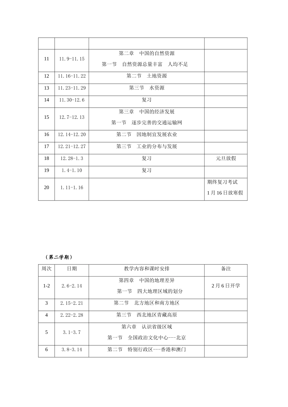 八年级地理 教学指导意见 新人教版_第3页