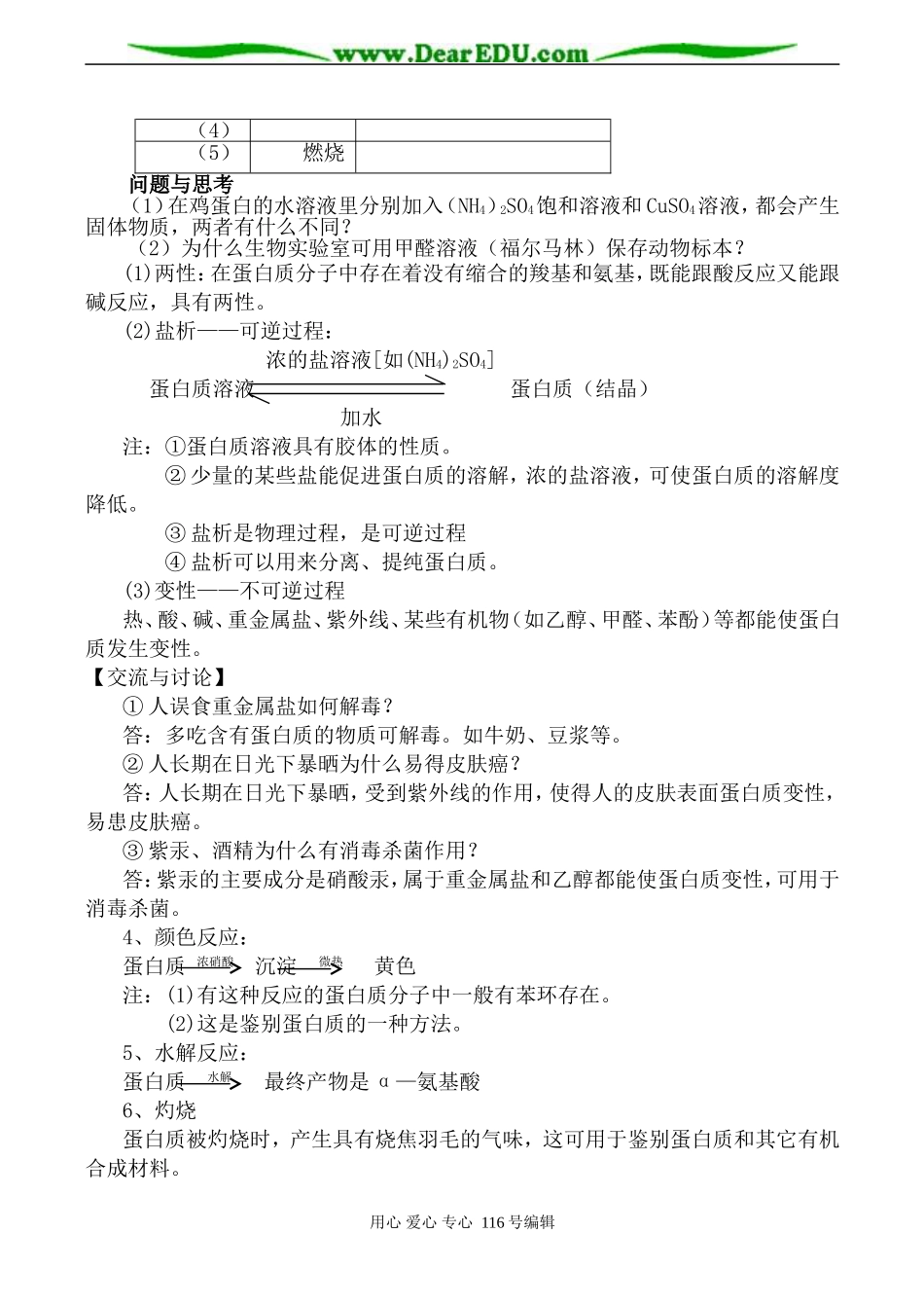 高中化学苏教版必修2 蛋白质和氨基酸_第2页