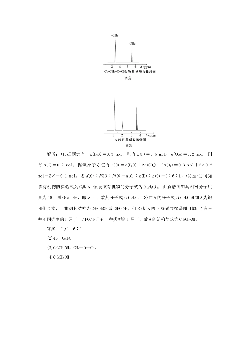 高中化学 第1部分 专题1 小专题大智慧（一）有机物分子式及结构式的确定方法讲义（含解析）苏教版选修5-苏教版高二选修5化学教案_第3页