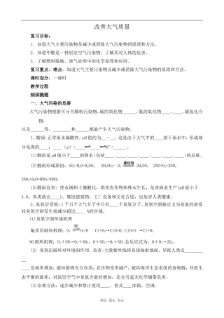 高中化学改善大气质量人教版选修一